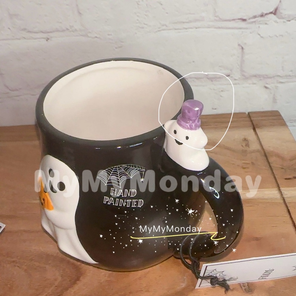 Halloween Ghost Mug With Pumpkin Set of 2 - Picture 4 of 5